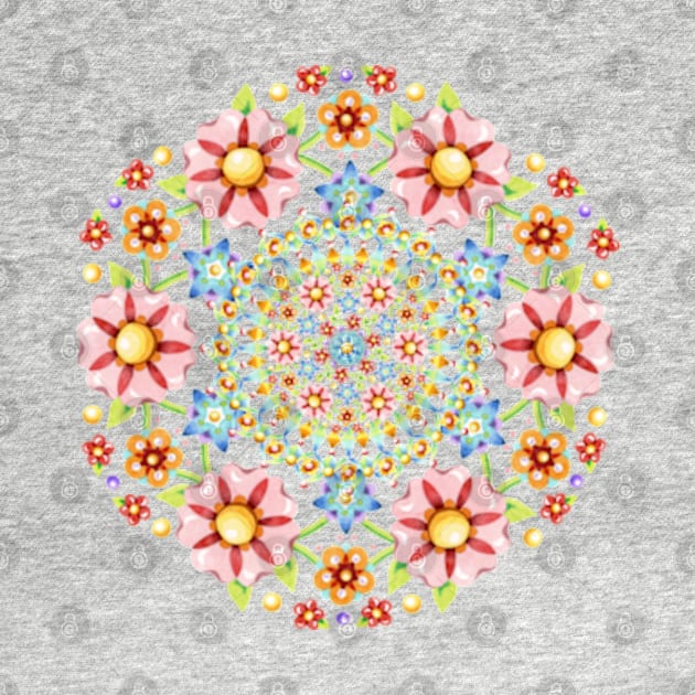 Millefiori Rosette by PatriciaSheaArt